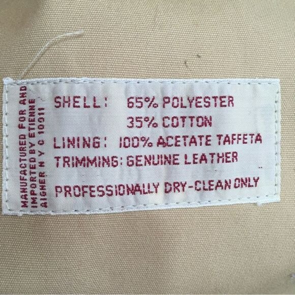 VINTAGE ÉTIENNE AIGNER EQUESTRIAN MAXI TRENCH COAT IN TAN - Picture 16 of 16